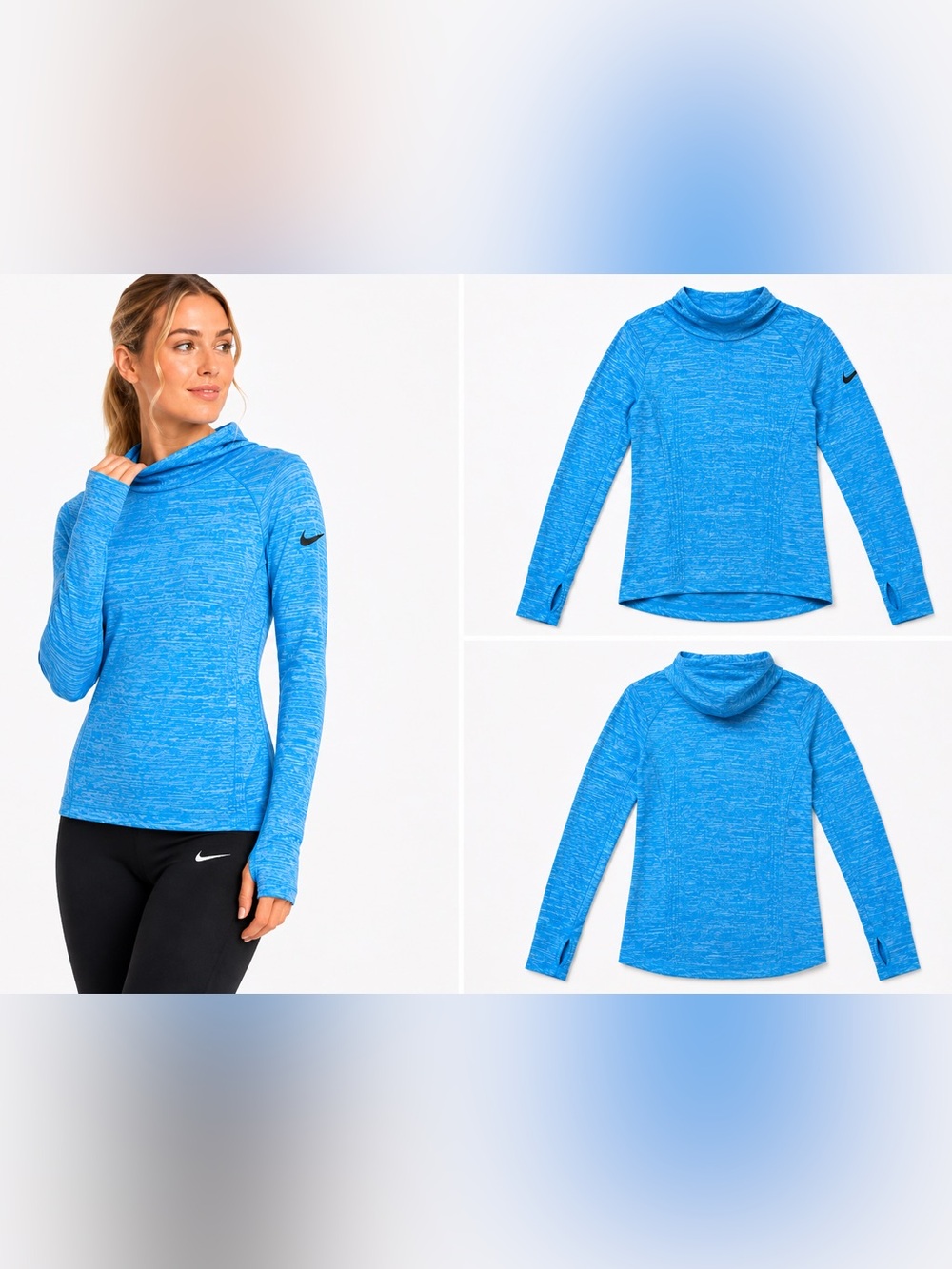 Nike Pro Hyperwarm Limitless Hooded Training Top Blue S